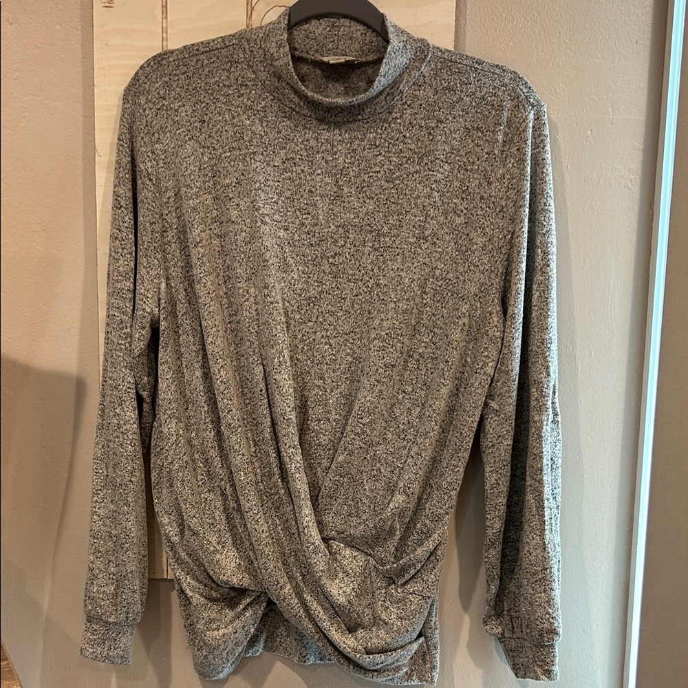 LOFT Gray Mockneck Sweater
